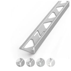 Winkelabschlussprofil LINO FugFix Alu - Oberflächen im Vergleich